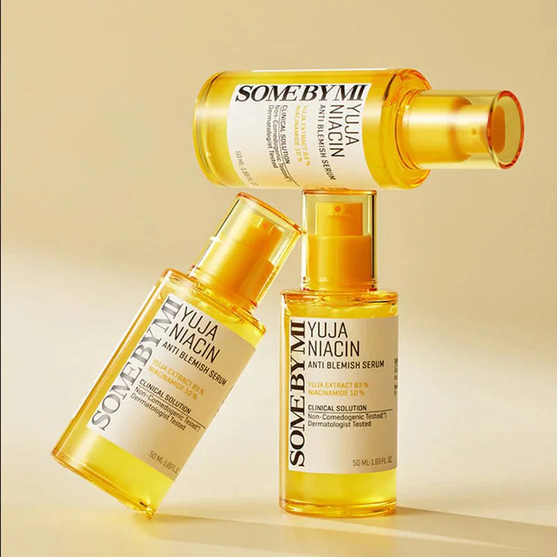 Some By Mi Yuja Niacin Blemish Care Serum ascorbic acid vitamin C E niacinamide brightening dark spots fine lines wrinkles K Beauty World