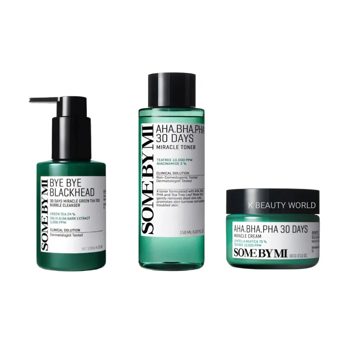 Some By Mi 30 Days Miracle Starter Set AHA BHA PHA Toner Cream K Beauty World