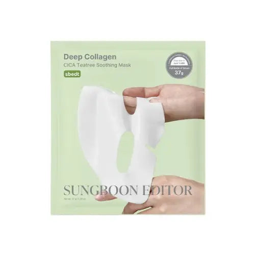 Sungboon Editor Deep Collagen Cica Teatree Soothing Mask best selling Korean sheeet hydrogel mask for acne sensitive skin K Beauty World