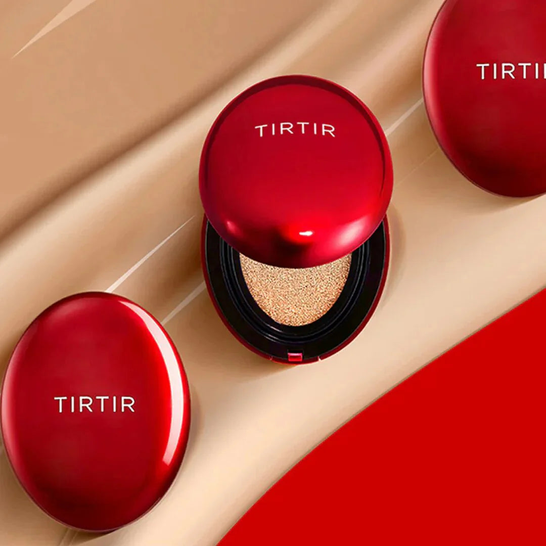TIRTIR Mask Fit Red Cushion best Korean cushion foundation for glowing flawless makeup hydrating SPF sun protection Korean cosmetics popular in Japan TikTok Insta K Beauty World