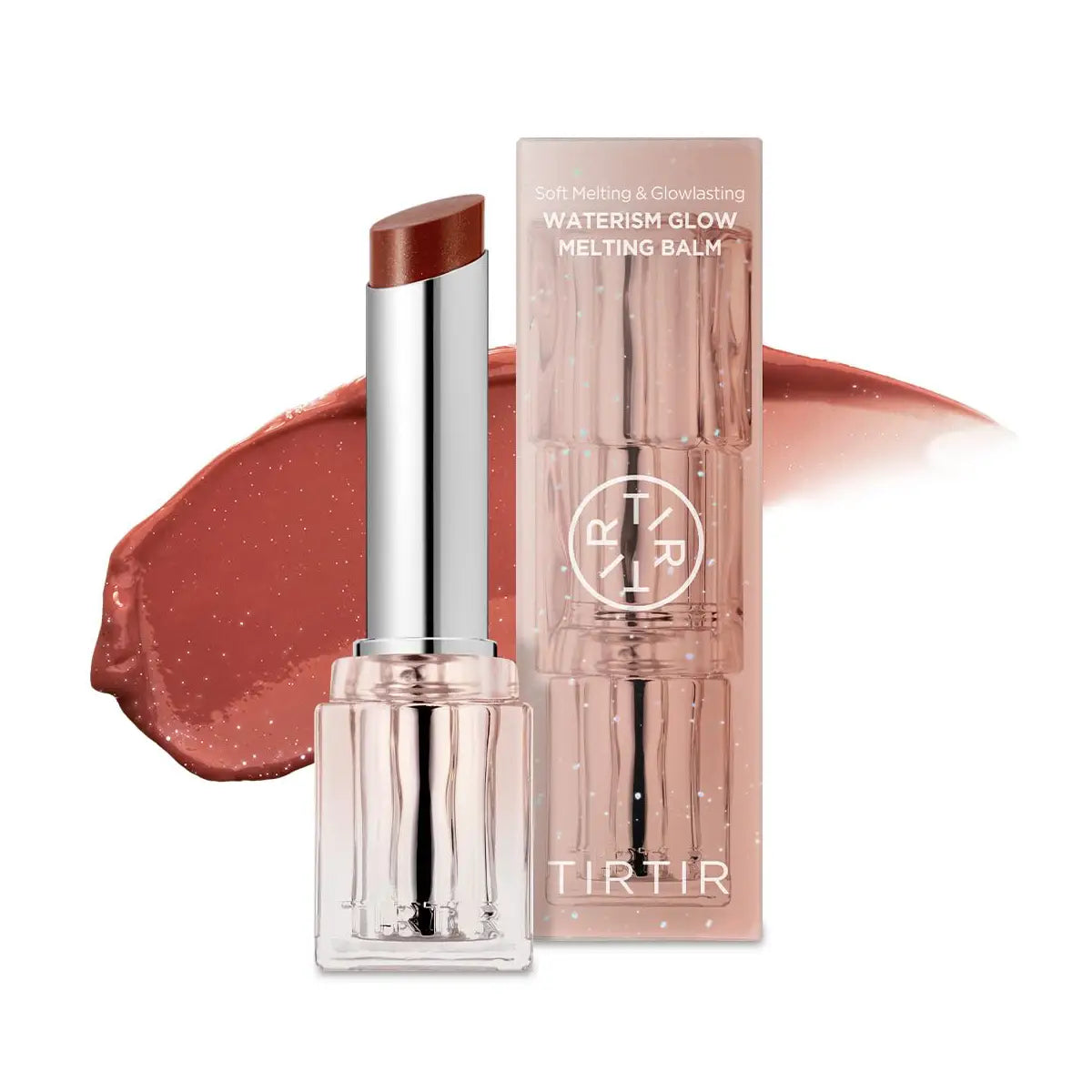 TIRTIR Waterism Glow Melting Balm 04 Fig Peach Korean makeup cosmetics tinted lip balm with pearls K Beauty World
