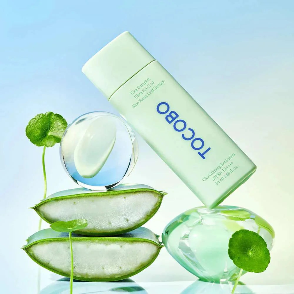 Tocobo Cica Calming Sun Serum SPF50+ PA++++ oily combination sensitive skin Korean sun protection K Beauty World