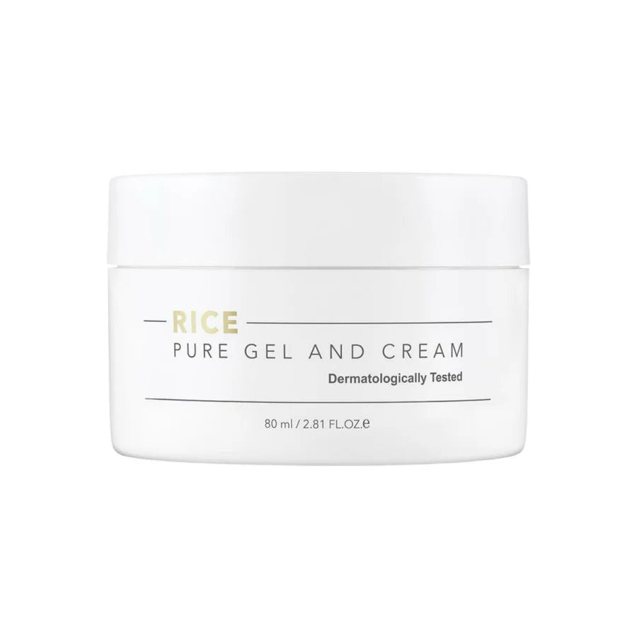 Thank You Farmer Rice Pure Gel and Cream lightweight daily facial moisturizer for all skin types combination oily acne prone sensitive skin Korea natural cosmetics skin care for all ages men women K Beauty World