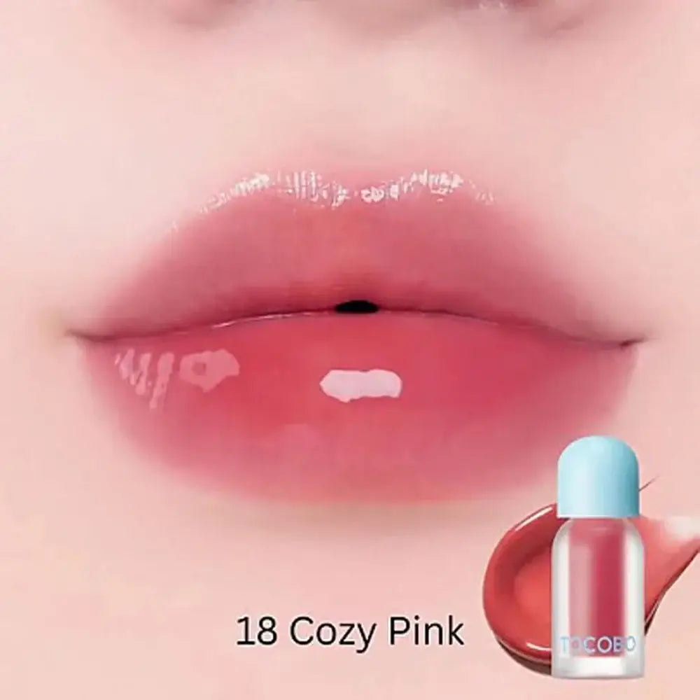 Tocobo Juicy Berry Plumping Lip Oil 18 Cozy Pink Korean lip makeup glossy soft tinted lip balm K Beauty World
