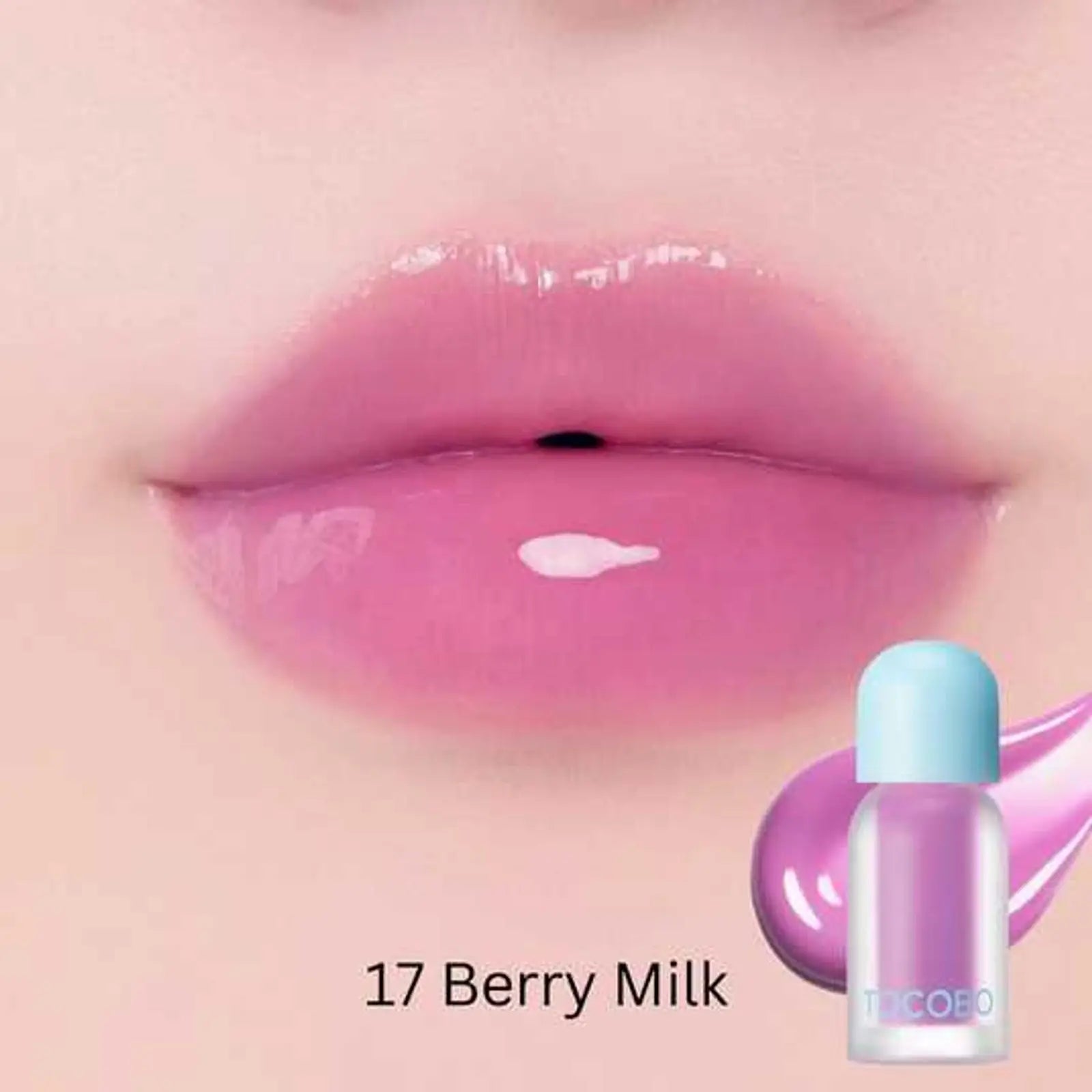 Tocobo Juicy Berry Plumping Lip Oil 17 Berry Milk Korean makeup cosmetics daily makeup no natural look K Beauty World