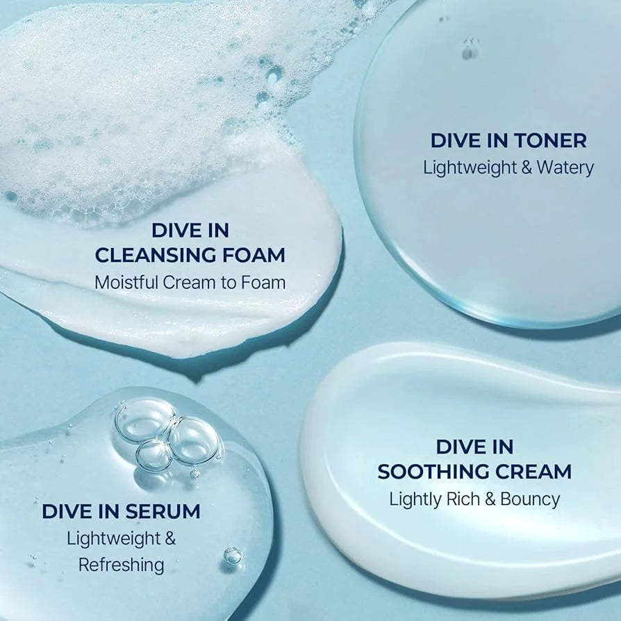 Torriden DIVE-IN Trial Kit vegan travel friendly mini toner cleanser serum moisturizer Korean skin care K Beauty World