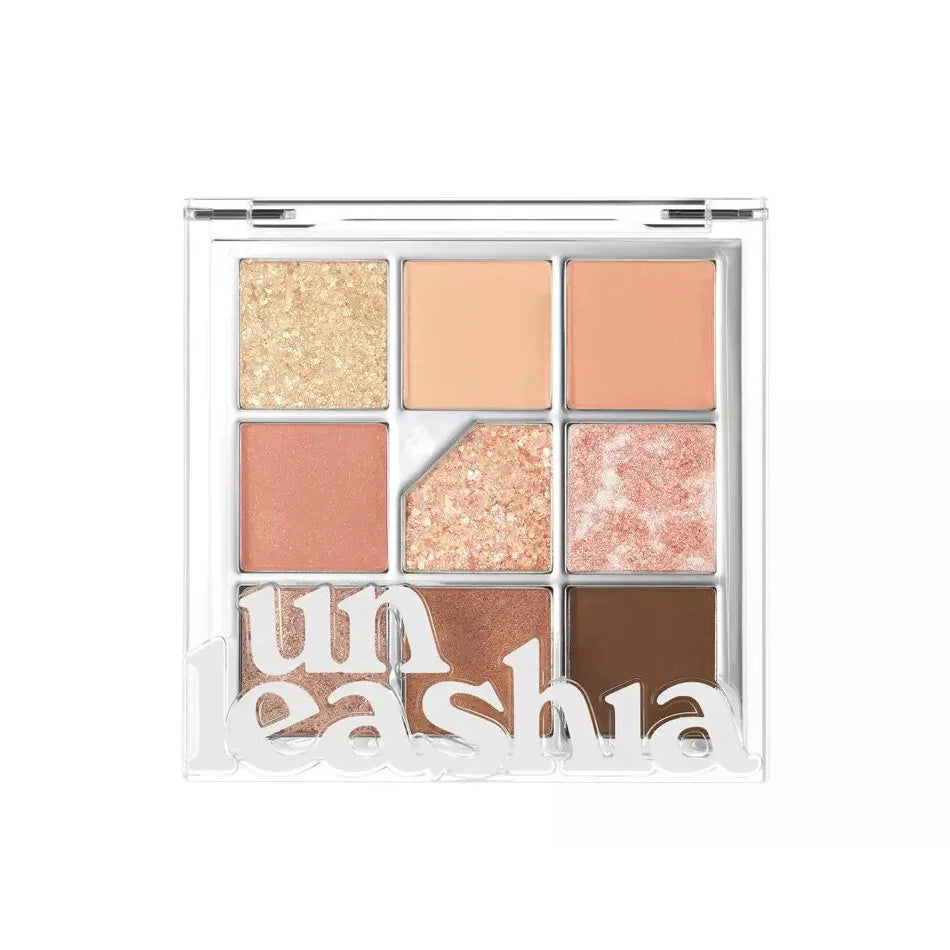Unleashia Glitterpedia Eye Palette N°3 All of Coralpink Kpop idol girly makeup pink gold K Beauty World