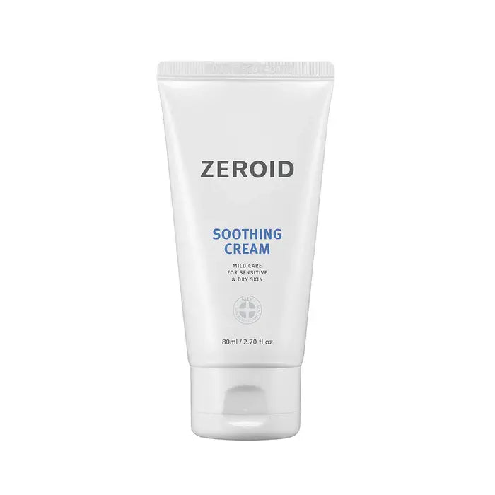 Zeroid Soothing Cream south Korean moisturizer for dry sensitive damaged skin gentle lightweight formula K Beauty World