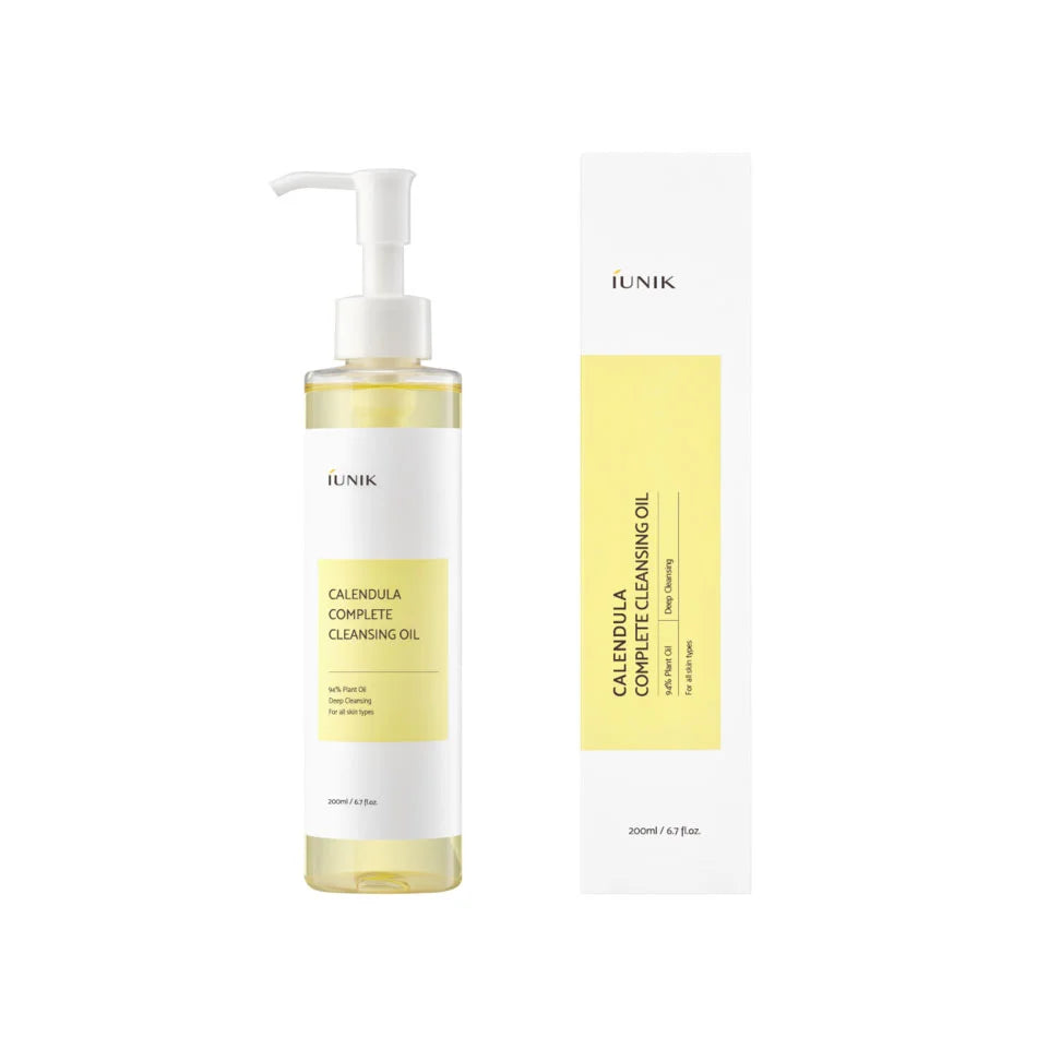 iUNIK Calendula Complete Cleansing Oil for dry sensitive combination skin hydrating nourishing gentle effective vegan Korean skin care makeup remover K Beauty World