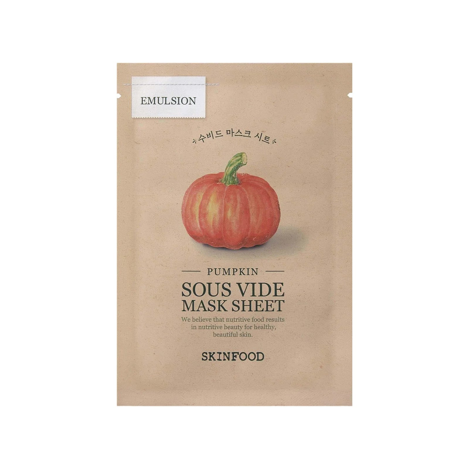 Skinfood Sous Vide Mask Sheet - Pumpkin Korean sheet mask hydrating nourishing skincare K Beauty World