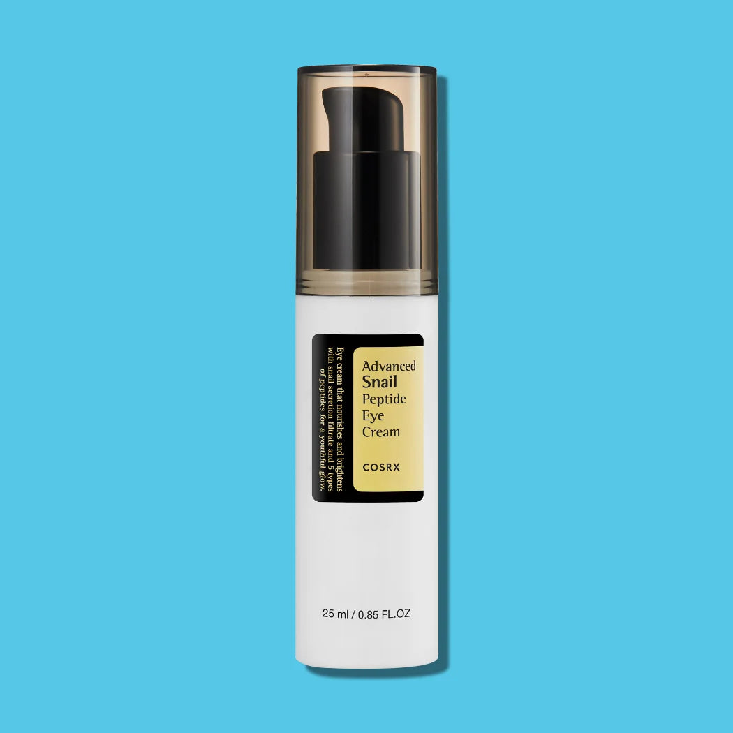 Cosrx Advanced Snail Peptide Eye Cream Korean cosmetics youthful skin anti-aging moisturizer face wrinkle dark spots dryness actress skincare K Beauty World