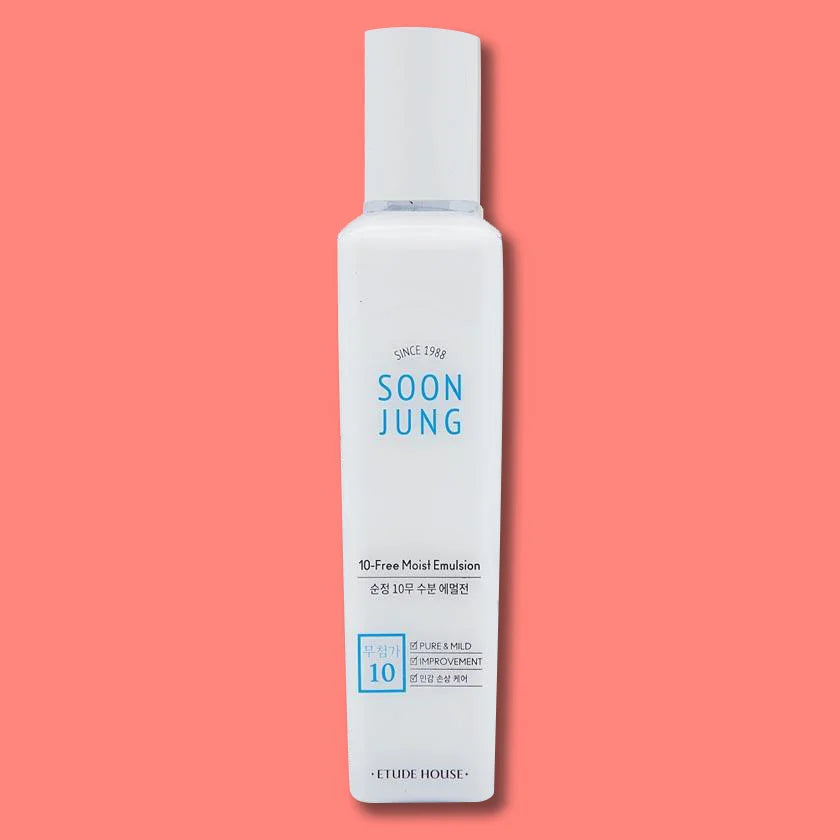 Etude House Soon Jung 10-Free Moist Emulsion best Korean face cream for oily acne prone skin pimple combination skin lightweight moisturizer k beauty world