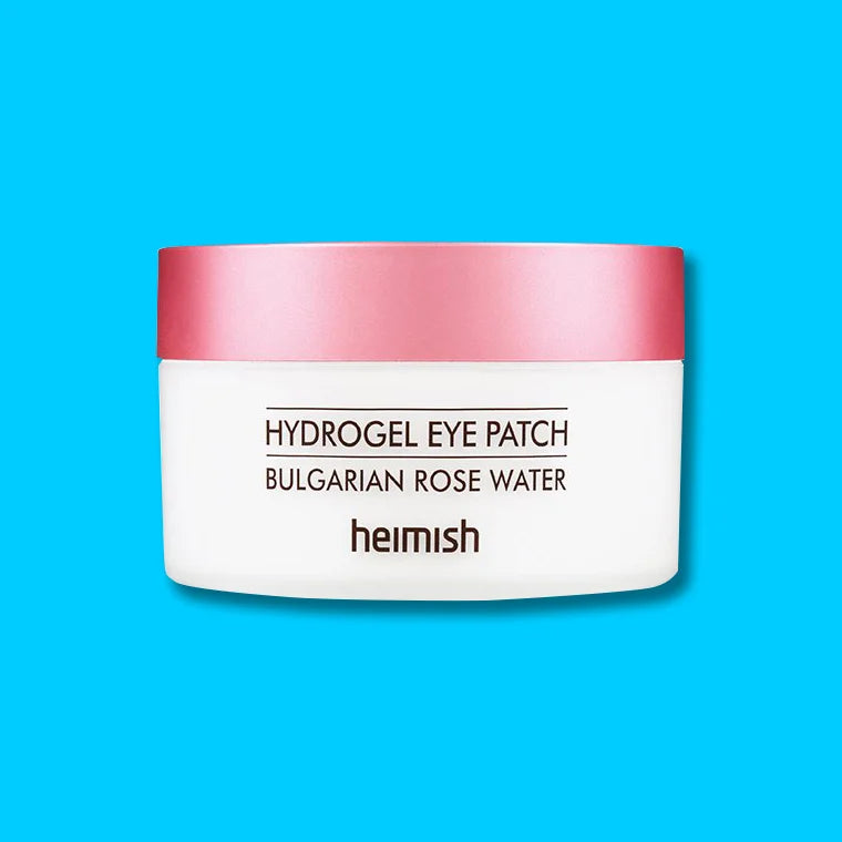 Heimish Bulgarian Rose Water Hydrogel Eye Patch for dry sensitive skin under eyes face masks Korean skincare anti-aging wrinkles fine lines dark eye rings raccoon eyes K Beauty World