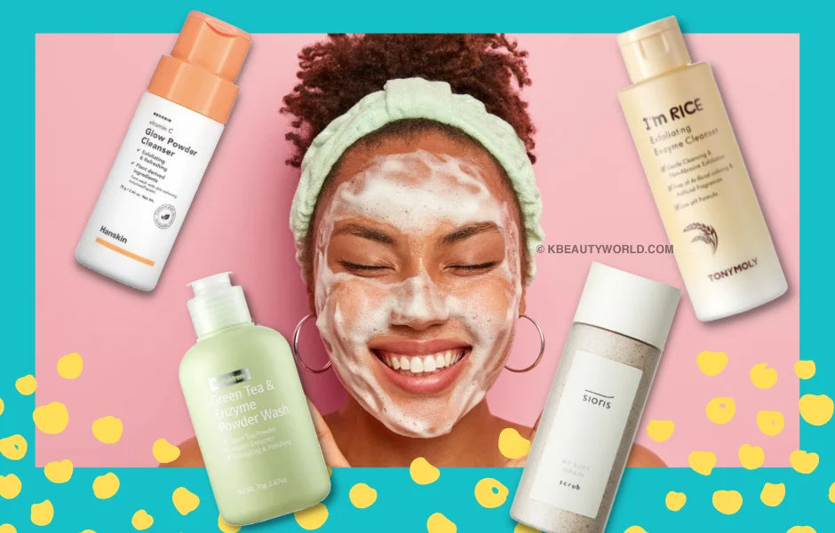 Best Korean Enzyme Powder Cleansers for Face sensitive skin oily kpop Japanese cosmetics K Beauty World 
