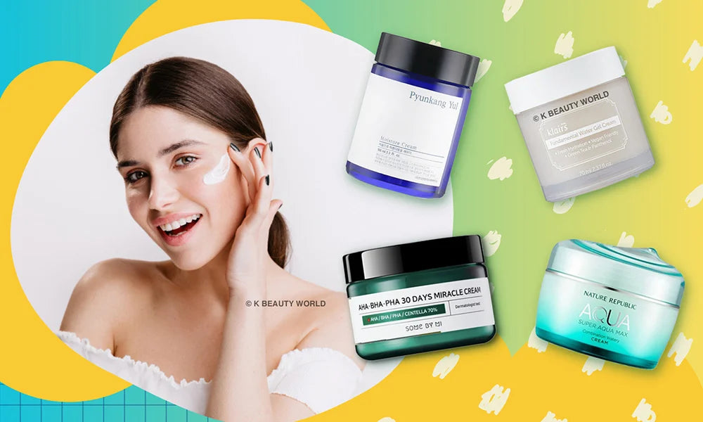 best Korean lightweight moisturizer for combination skin glowing face care Kpop drama film idols products K Beauty World
