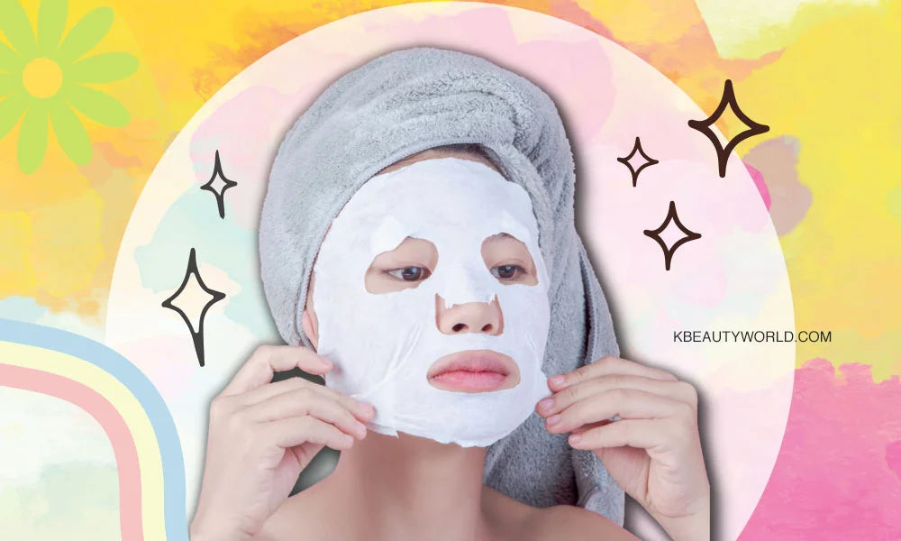 How to Use a Sheet Mask for Radiant & Glowing Skin Best Korean face mask hydrating soothing anti-aging acne pimples K Beauty World