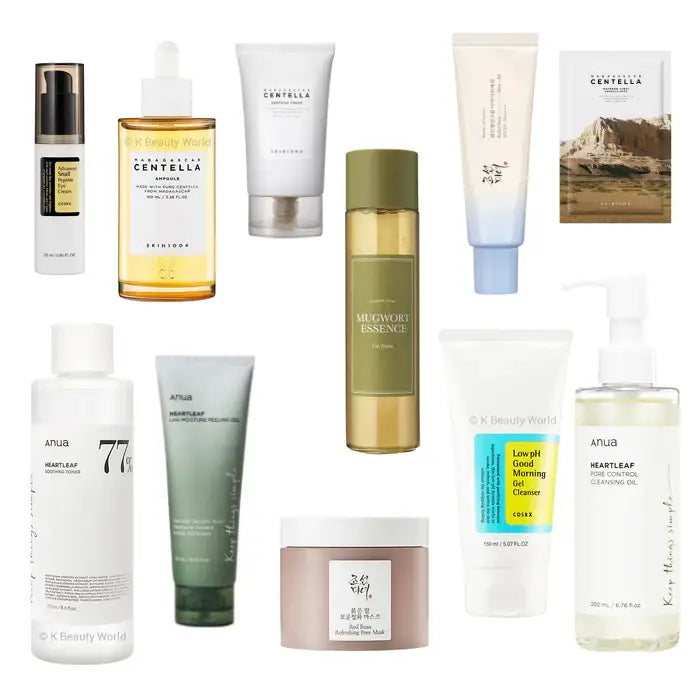 11 Step Oil-Control & Soothing Skin Care Set oily acne prone skin blackheads acne pimple K Beauty World