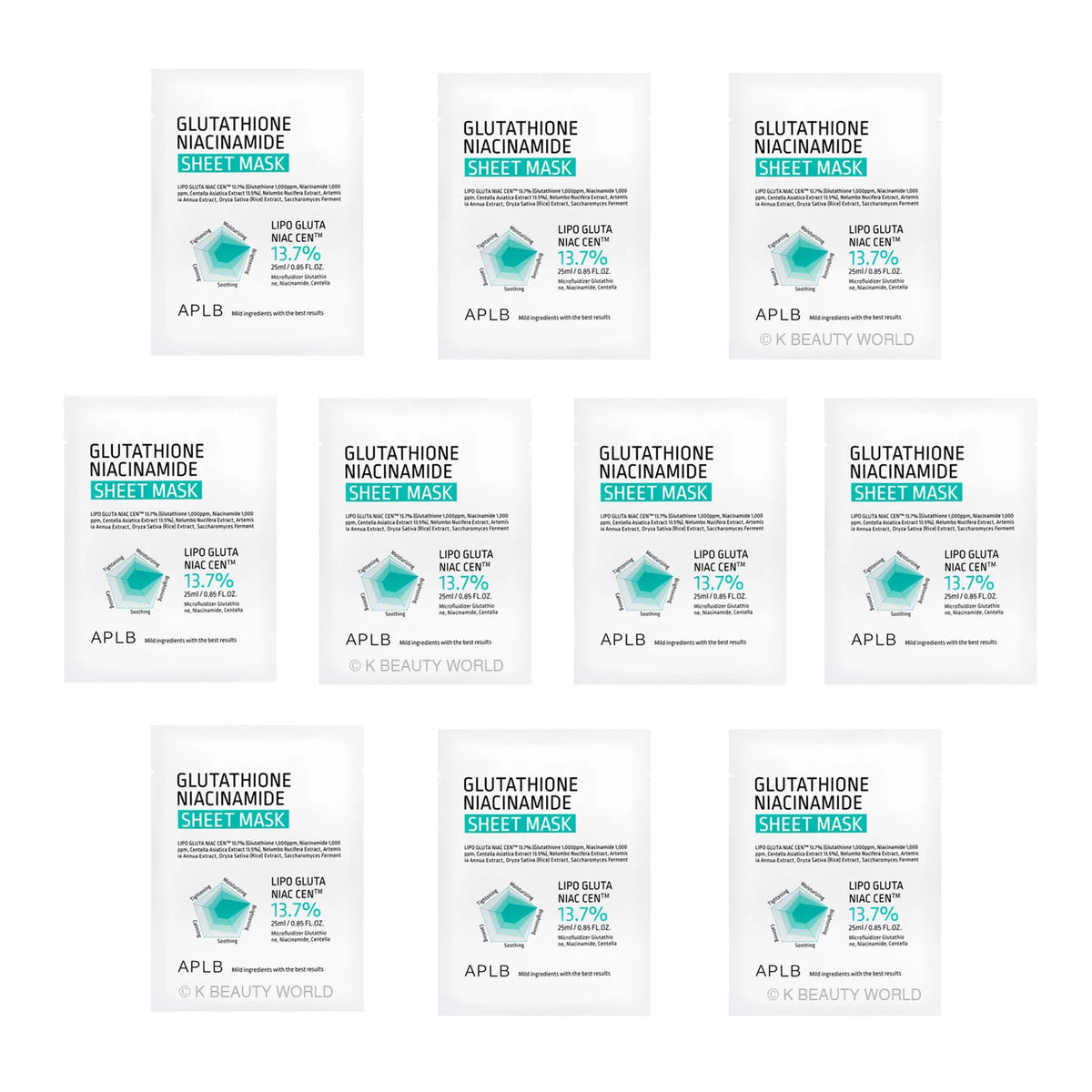 aplb glutathione niacinamide sheet mask review APLB Glutathione Niacinamide Sheet Mask