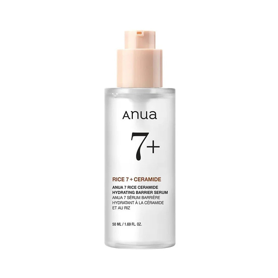 Anua Rice 7 Ceramide Hydrating Barrier Serum nourishing softening skin Korean skincare K Beauty World