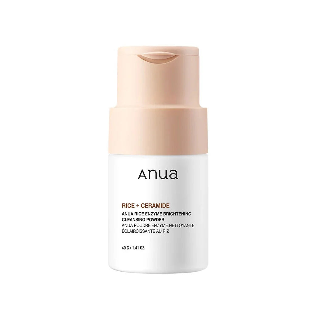 Anua Rice Enzyme Brightening Cleansing Powder gentle exfoliating facial cleanser for all skin types dry sensitive skin K Beauty World