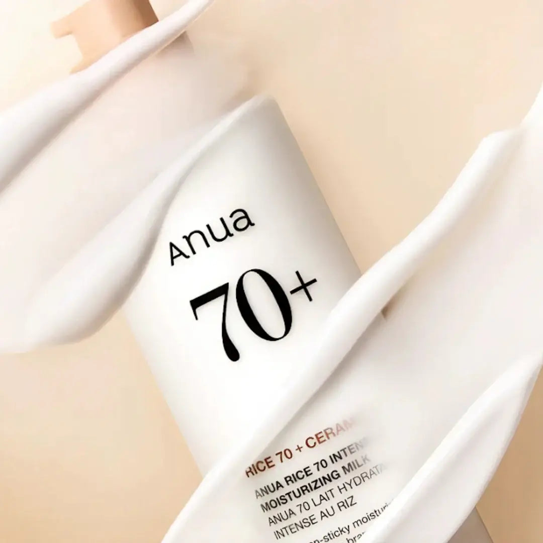 Anua Rice 70 Intensive Moisturizing Milk best ceramide hydrating Korean natural skincare for dry dull skin rough texture K Beauty World
