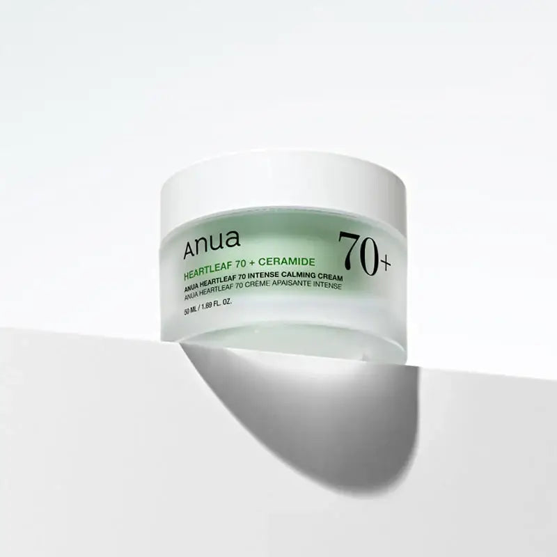 Anua Heartleaf 70% Intense Calming Cream  Korean clean beauty vegan cruelty-free skin care Europe kpop kdrama best moisturizer from Korea K Beauty World