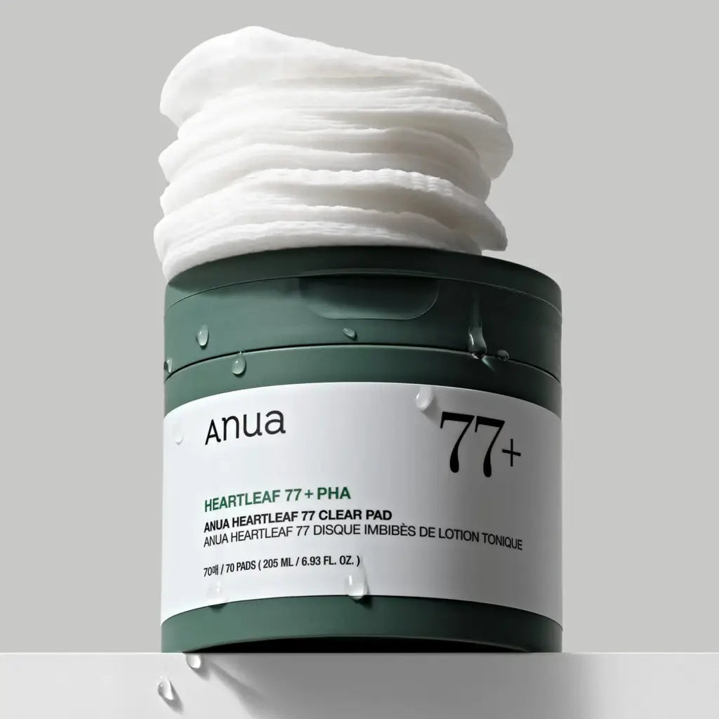 Anua Heartleaf 77% Clear Pad facia peeling for blackheads whiteheads dull skin pigmentation acne scars Korean skin care for men women K Beauty World