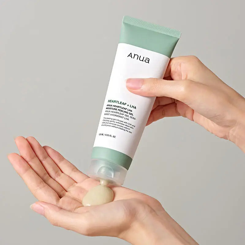 Anua Heartleaf LHA Moisture Peeling Gel best vegan soothing exfoliating cleanser physical chemical BHA gentle version K Beauty World 