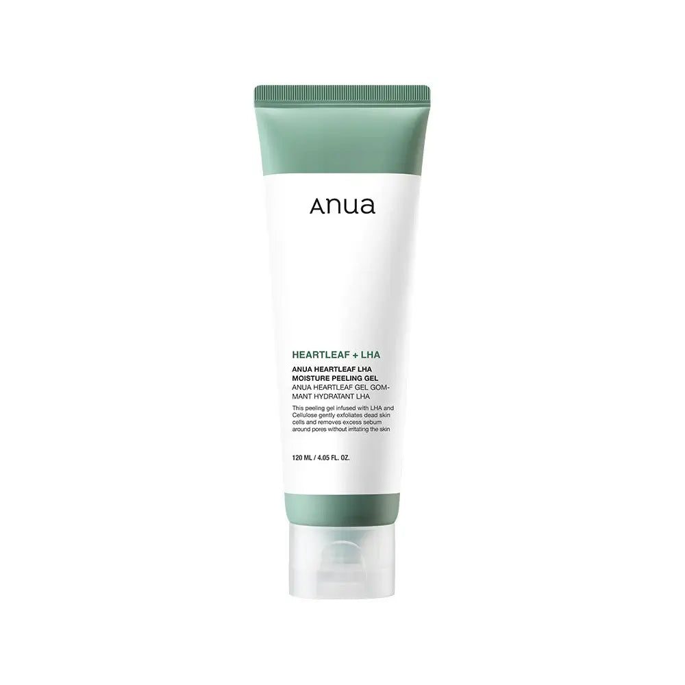 Anua Heartleaf LHA Moisture Peeling Gel Korean facial exfoliator for excess sebum blackheads acne breakouts pimple K Beauty World