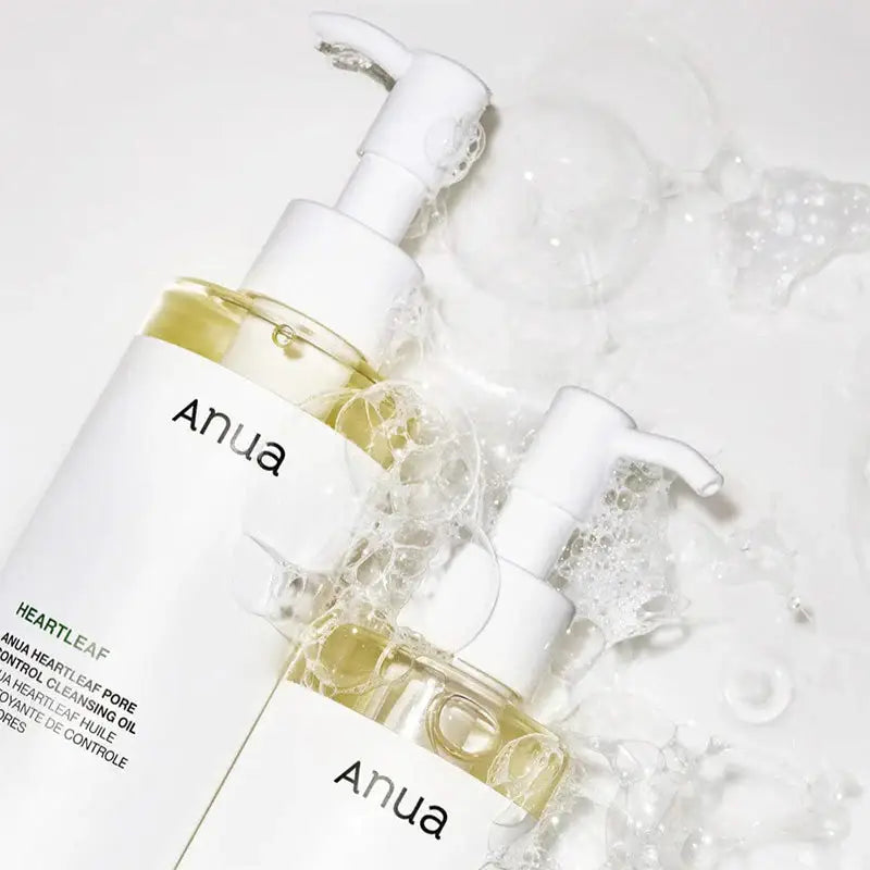 Anua Heartleaf Pore Control Cleansing Oil best facial cleanser for dry dull congested combination acne prone oily skin blackheads excess sebum control K Beauty World