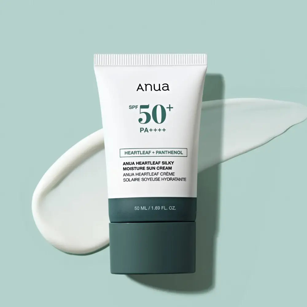 Anua Heartleaf Silky Moisture Sun Cream Korean sunscreen best seller K Beauty World