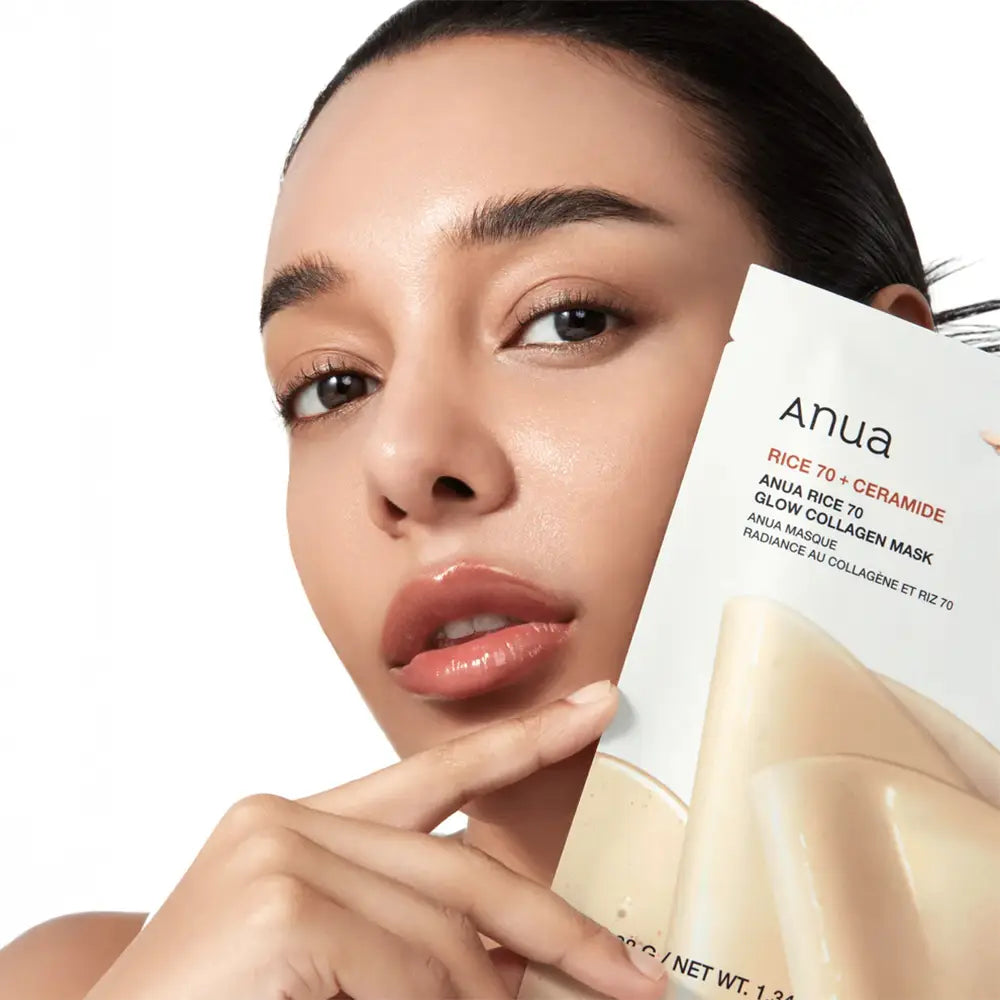 Anua Rice 70 Glow Collagen Mask Korean skincare K Beauty World