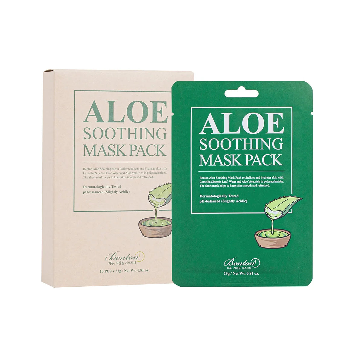 Benton Aloe Soothing Mask Pack  (Conjunto de 10)