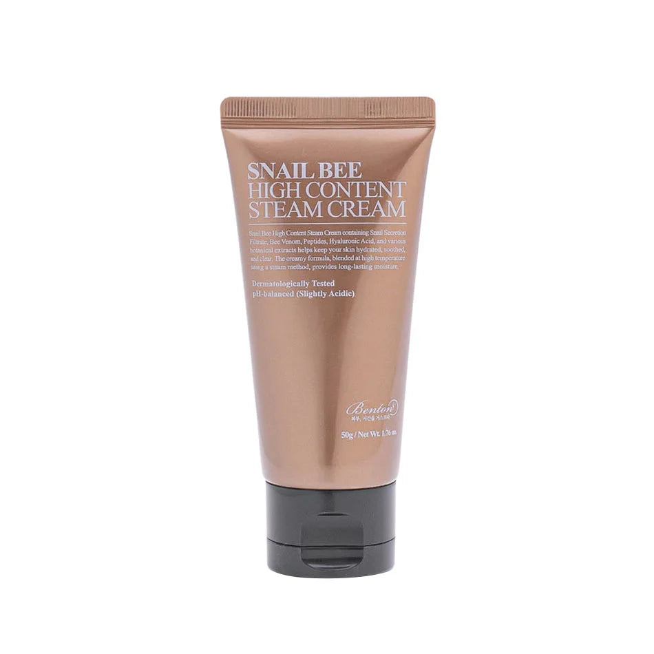 Benton Snail Bee High Content Steam Cream moisturizer korean skincare for sensitive skin dark spots dull skin  K Beauty World