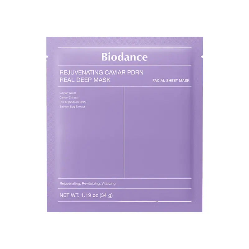 Biodance Rejuvenating Caviar PDRN Real Deep Mask anti-aging uneven skin tone texture glow beautiful healthy skin K Beauty World