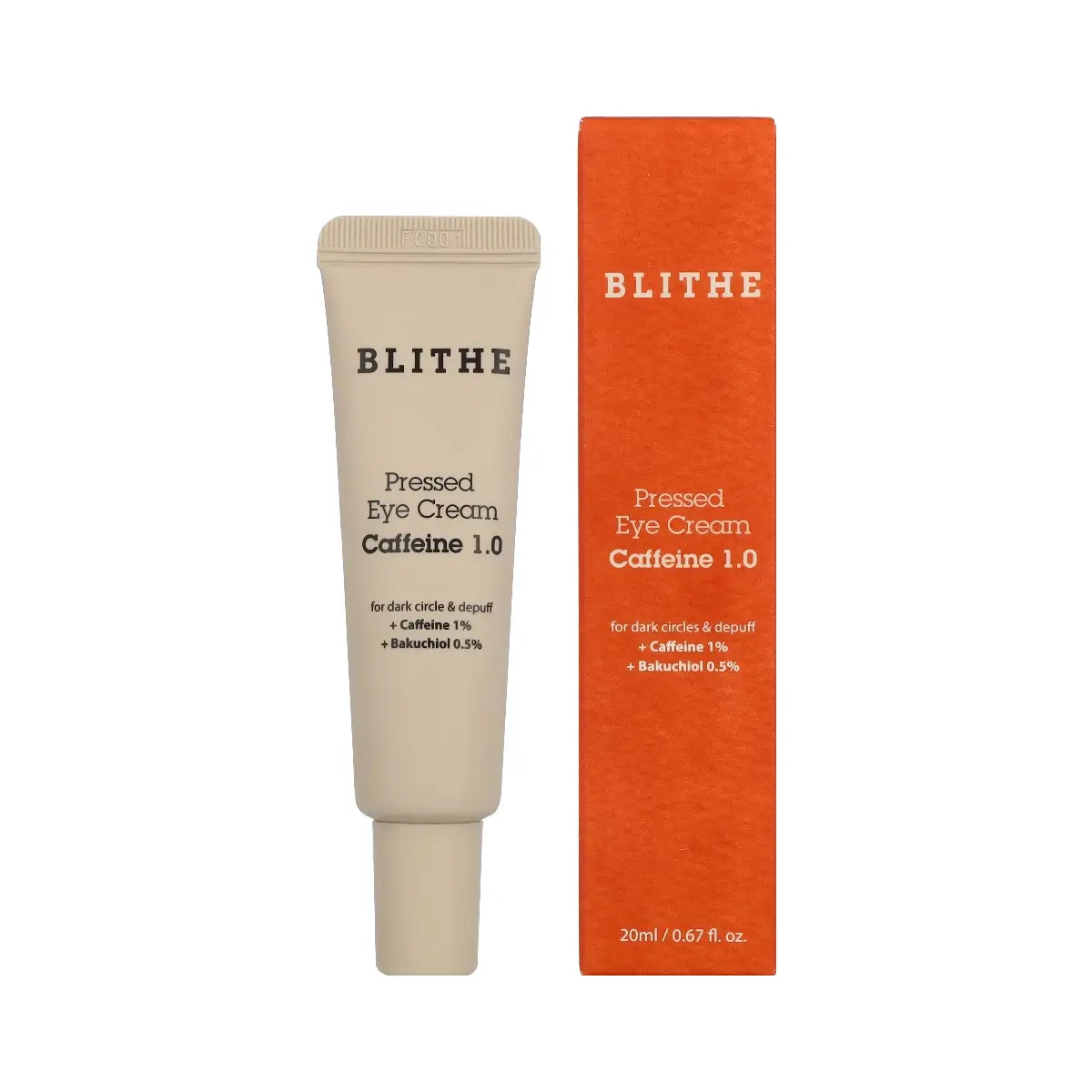 Blithe Pressed Eye Cream Caffeine 0.1 vegan natural Korean cosmetics skincare K Beauty World