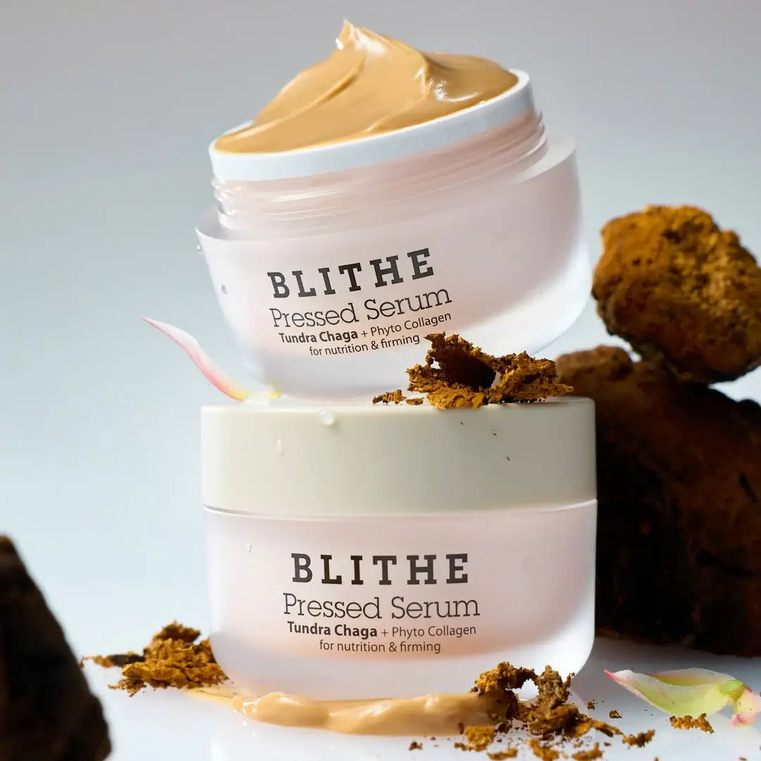 Blithe Pressed Serum Tundra Chaga moisturizer for fine lines wrinkles dry dull mature skin Korean skincare K Beauty World