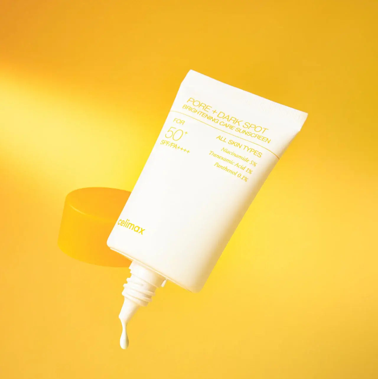 Celimax Pore+Dark Spot Brightening Care Sunscreen Niacinamide Tranexamic Acid dark brown spots acne scars dry dull dehydrated oily skin K Beauty World
