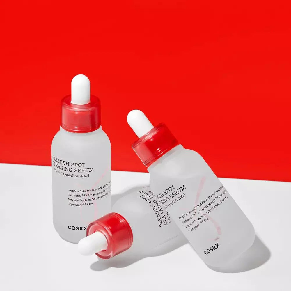 Cosrx AC Collection Blemish Spot Clearing Serum post inflammatory acne scars pimple dark red spot Korean skin care for men women all ages K Beauty World