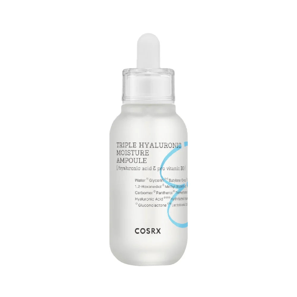 Cosrx Hydrium Triple Hyaluronic Ampoule hydrating anti-aging serum for dry, sensitive skin Panthenol vitamin B5  Korean skincare K Beauty World