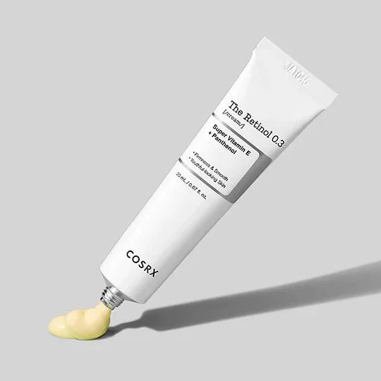 Cosrx The Retinol 0.3 Cream best anti-aging Korean skin care potent solution for wrinkles fine lines scars dark spots acne pimple uneven skin tone texture men women K Beauty World