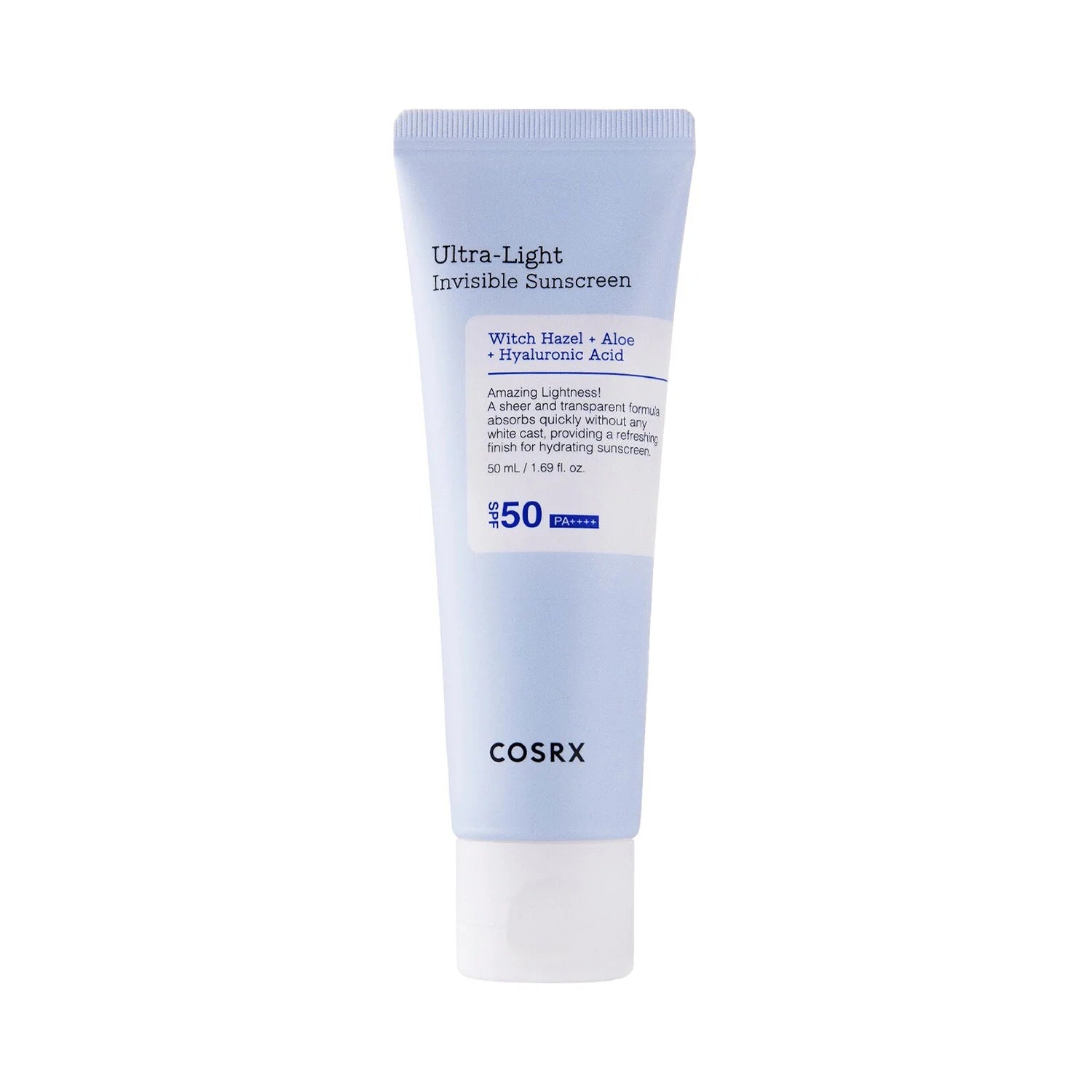 Cosrx Ultra-Light Invisible Sunscreen SPF50 PA++++ for all skin types dry combination acne prone sensitive skin men women all ages K Beauty World