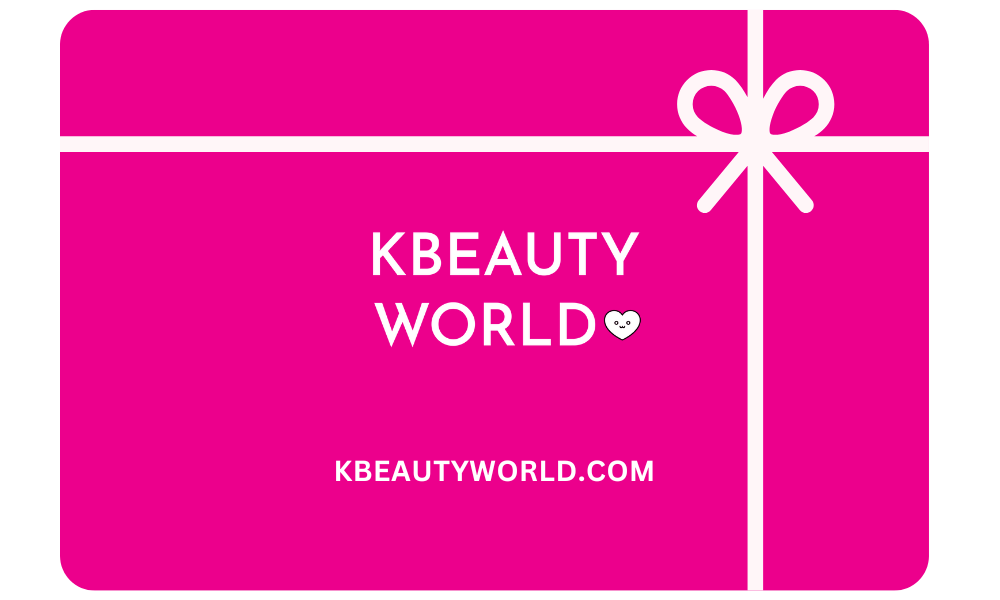 K Beauty World E-Gift Card Korean skin care cosmetics makeup for women men unisex all ages skin types perfect birthday Christmas valentine's gift 