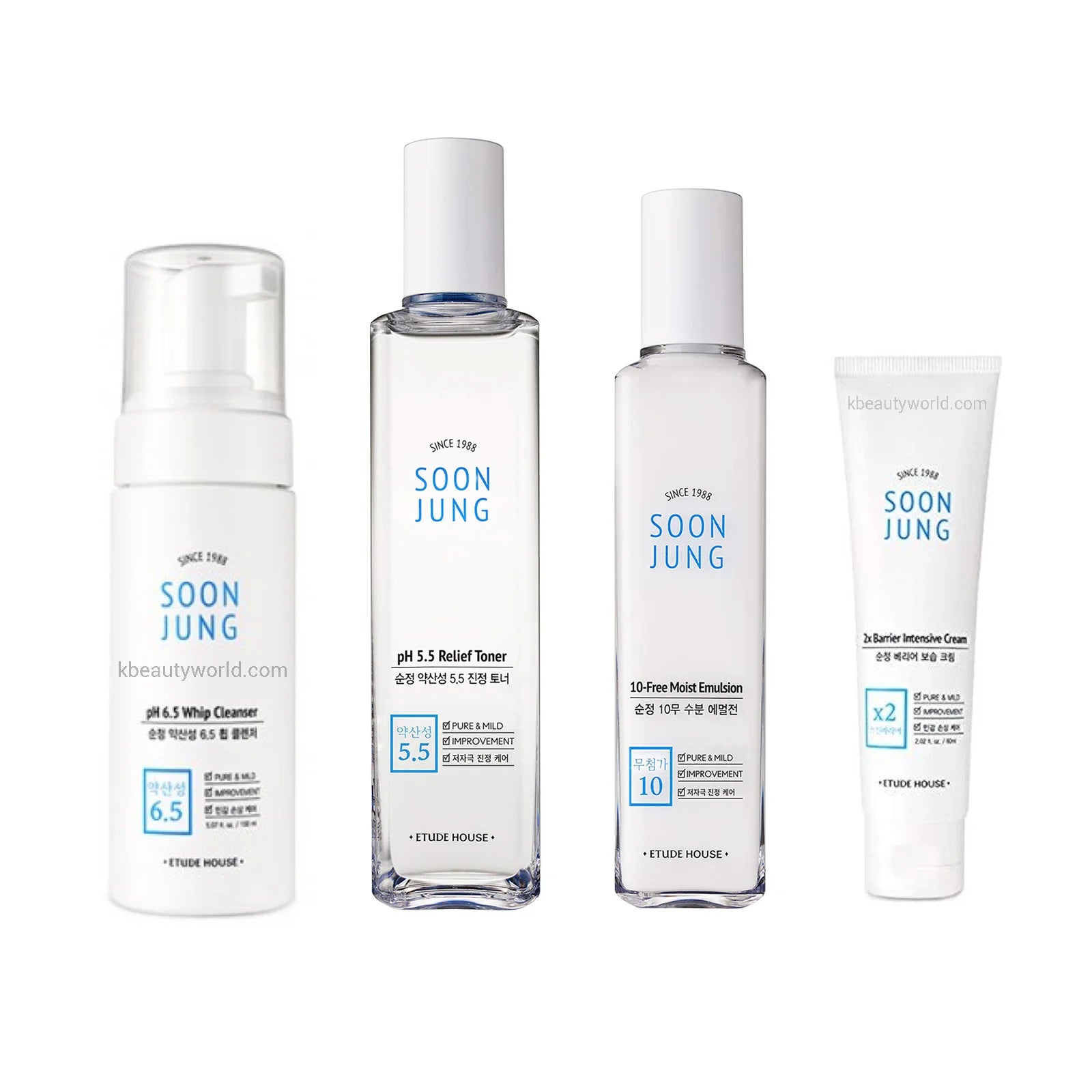 Etude SoonJung Intensive Skin Care Set best Korean skin care routine for dry dull sensitive combination skin barrier repair K Beauty World