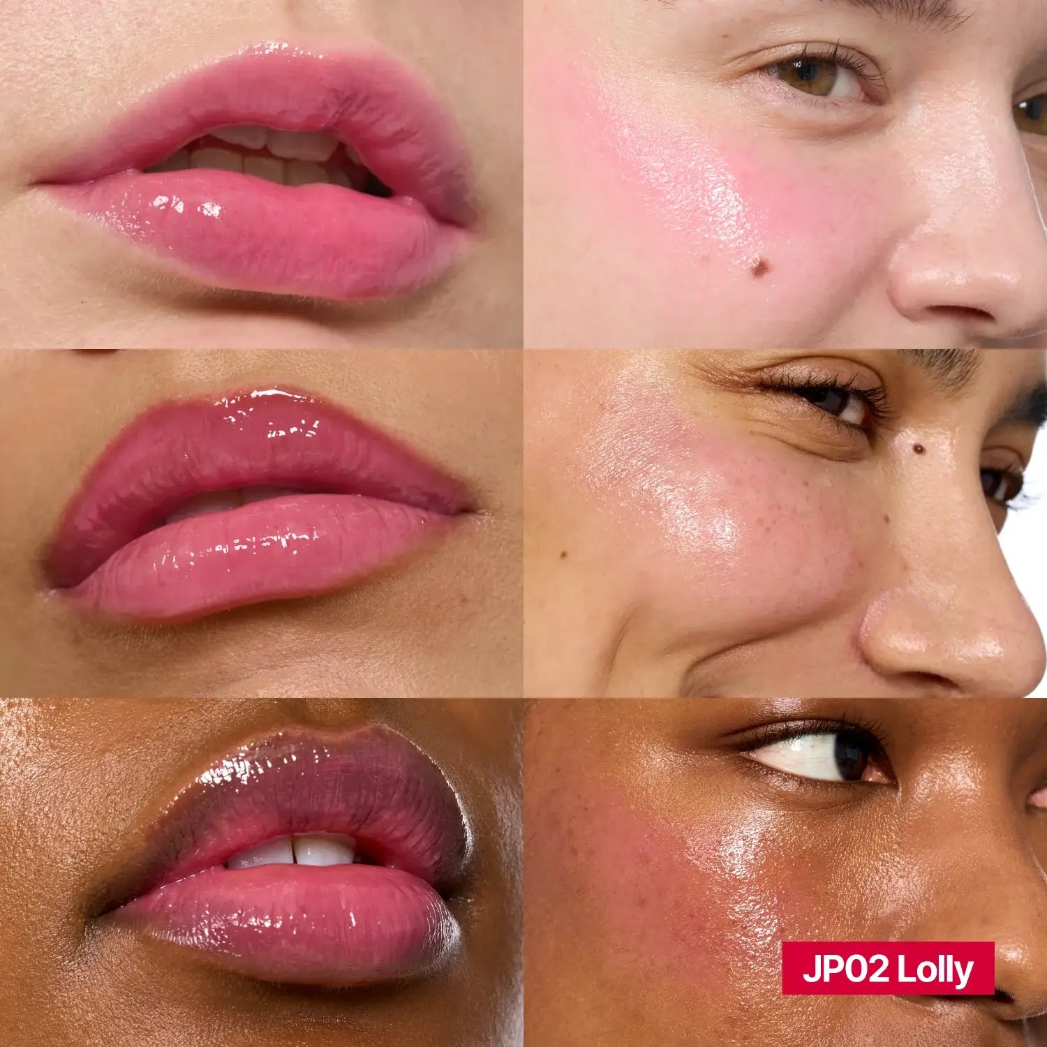 Fwee Lip & Cheek Glowy Jelly Pot JP02 Lolly soft dewy glowing lips cream blusher pink K Beauty World