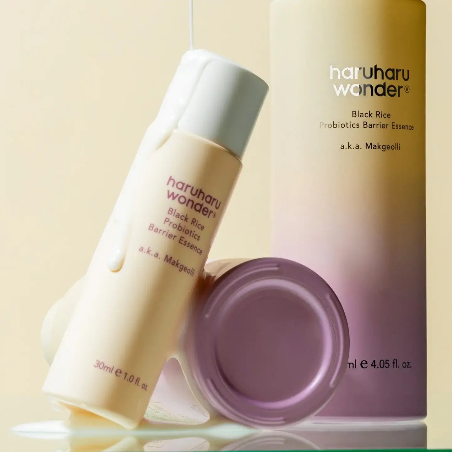 Haruharu Wonder Black Rice Probiotics Barrier Essence hydrating nourishing rejuvenating fine lines mature skin anti aging K Beauty World