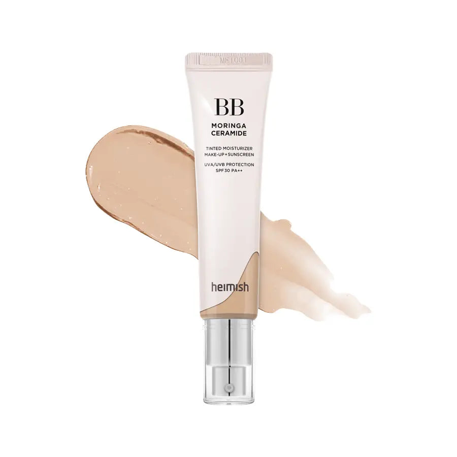 Heimish Moringa Ceramide BB Cream SPF 30 PA++ 23 Light Medium sunscreen tinted moisturizer Korean skincare makeup cosmetics K Beauty World 