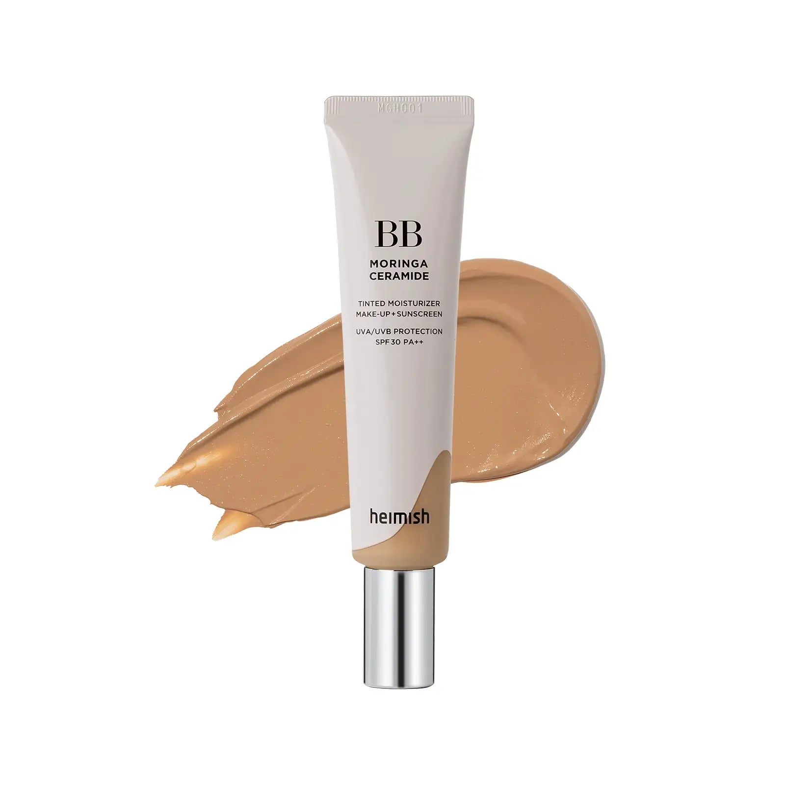 Heimish Moringa Ceramide BB Cream SPF 30 PA++ 27 Light Tan light coverage foundation from Korea natural no makeup look K Beauty World
