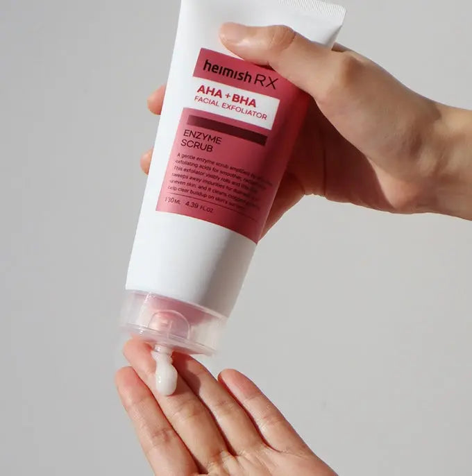 Heimish RX AHA BHA Enzyme Scrub acne blackheads whiteheads dull skin fine lines dark spots K Beauty World