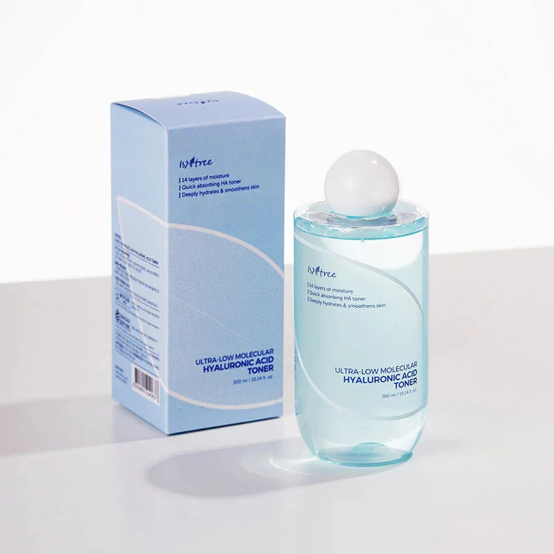 Isntree Ultra-Low Molecular Hyaluronic Acid Toner popular Korean skin care for all skin types ages gender K Beauty World